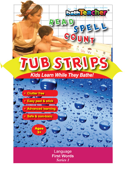 BathTeacher Educational Tub Strips - First Words