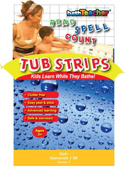 Bathteacher Educational Tub Strips- Numerals
